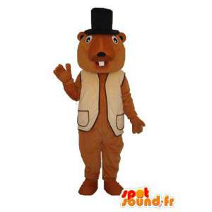 Maus-Maskottchen Plüsch braun - Disguise Maus - MASFR003710 - Maus-Maskottchen