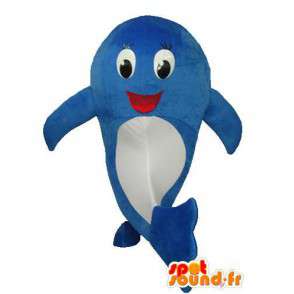 Mascotte de poisson bleu blanc – Déguisement poisson en peluche - MASFR003712 - Mascottes Poisson