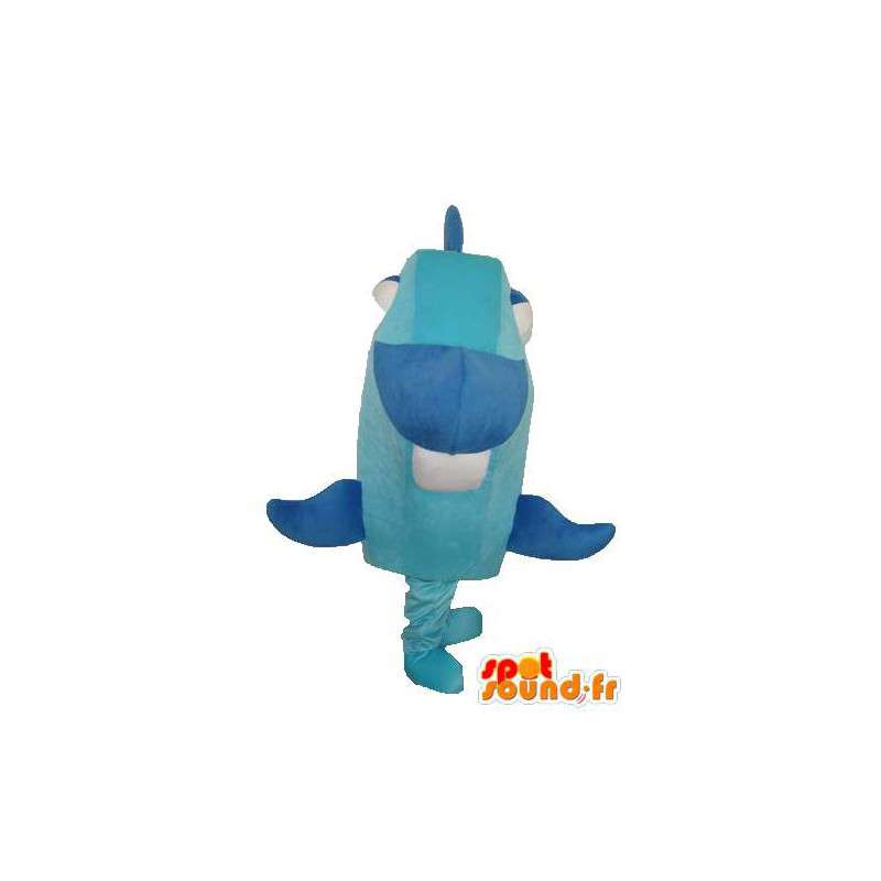 Fish Mascot pluche wit blauw - vis pak - MASFR003714 - Fish Mascottes