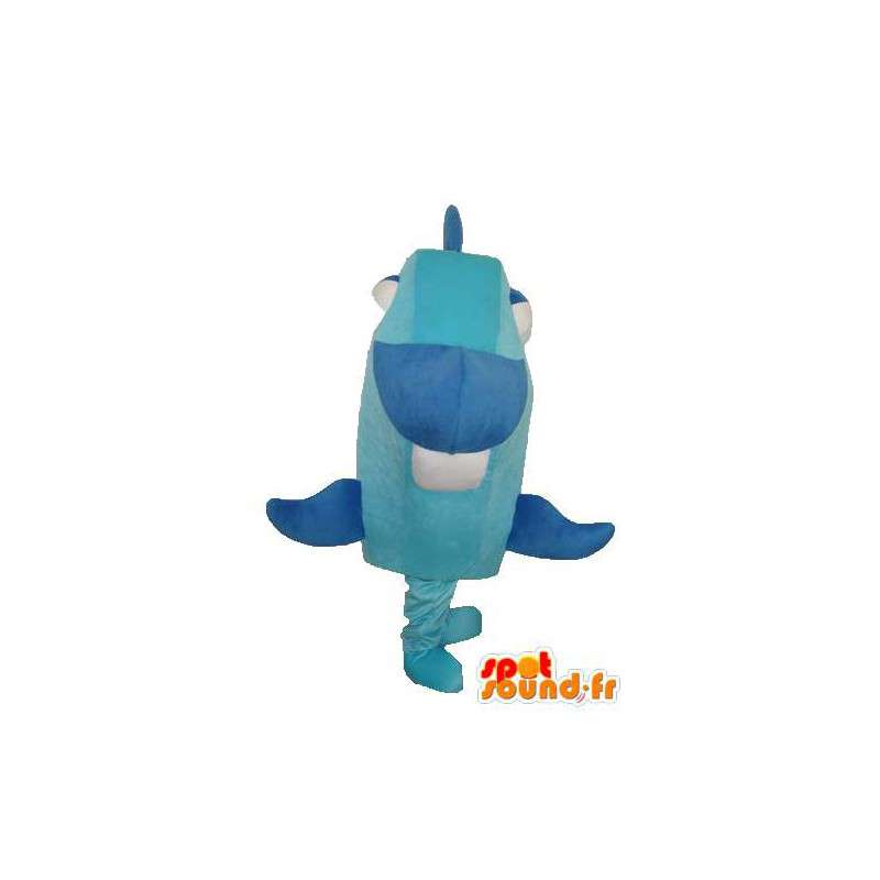 Mascot peluche pesce azzurro bianco - completo di pesce - MASFR003714 - Pesce mascotte