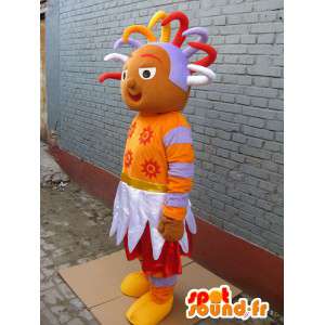 Mascotte princesse afro - Costume de princesse africaine rasta - MASFR00290 - Mascottes Fée