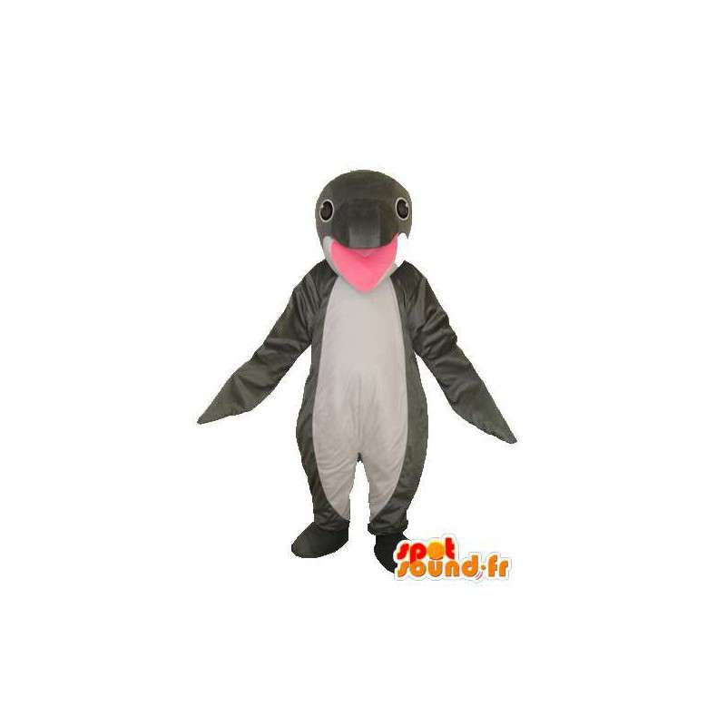 Sort og hvid delfin maskot - delfin kostume - Spotsound maskot