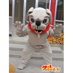 Hund maskot boulldog - kostymeball hund med tilbehør - MASFR00246 - Dog Maskoter