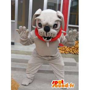 σκύλος μασκότ boulldog - φορεσιά μπάλα σκυλί με τα αξεσουάρ - MASFR00246 - Μασκότ Dog