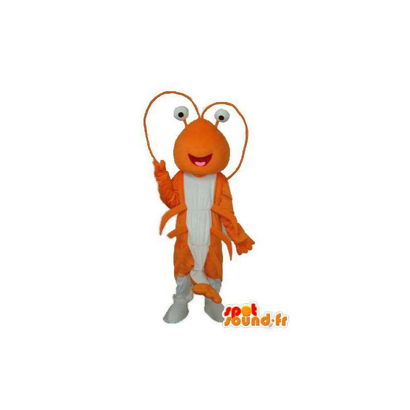 Orange og hvid myre maskot - myre forklædning - Spotsound maskot