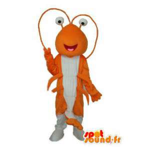 Mascotte de fourmi orange et blanc - déguisement fourmi - MASFR003731 - Mascottes Fourmi