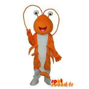 Oranje en wit ant mascotte - ant vermomming - MASFR003731 - Ant Mascottes