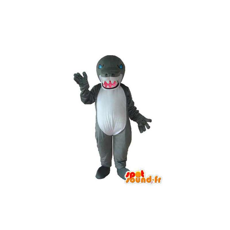 灰色のワニのマスコット-灰色のワニの衣装-MASFR003735-ワニのマスコット