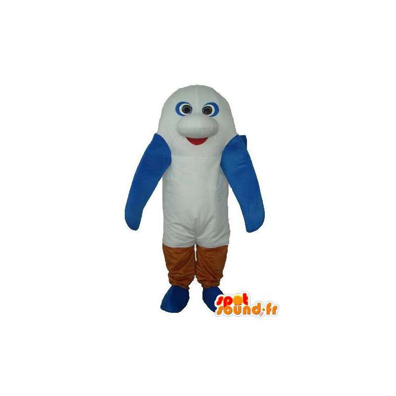 Brown blue fish mascot - Disguise white fish - MASFR003736 - Mascots fish