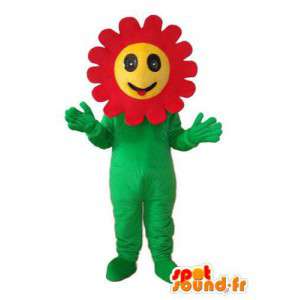 Závod maskot hlava plaz žlutá a červená slunečnice  - MASFR003737 - Maskoti rostliny