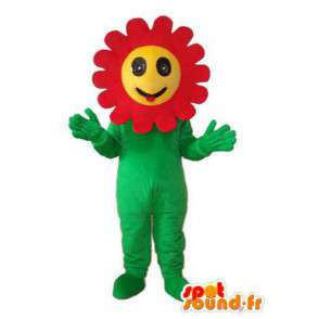 Cabeça mascote planta réptil amarelo e girassol vermelho  - MASFR003737 - plantas mascotes