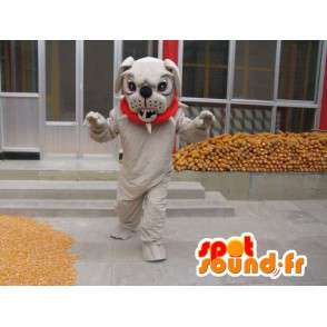 Pes maskot boulldog - kostým koule pes s příslušenstvím - MASFR00246 - psí Maskoti