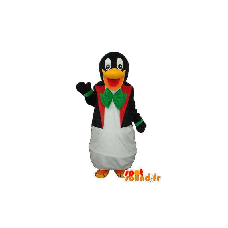 Mascot pinguim branco preto - traje de pelúcia pinguim  - MASFR003744 - pinguim mascote