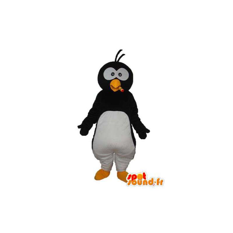 White black penguin mascot - plush penguin costume - MASFR003745 - Penguin mascots