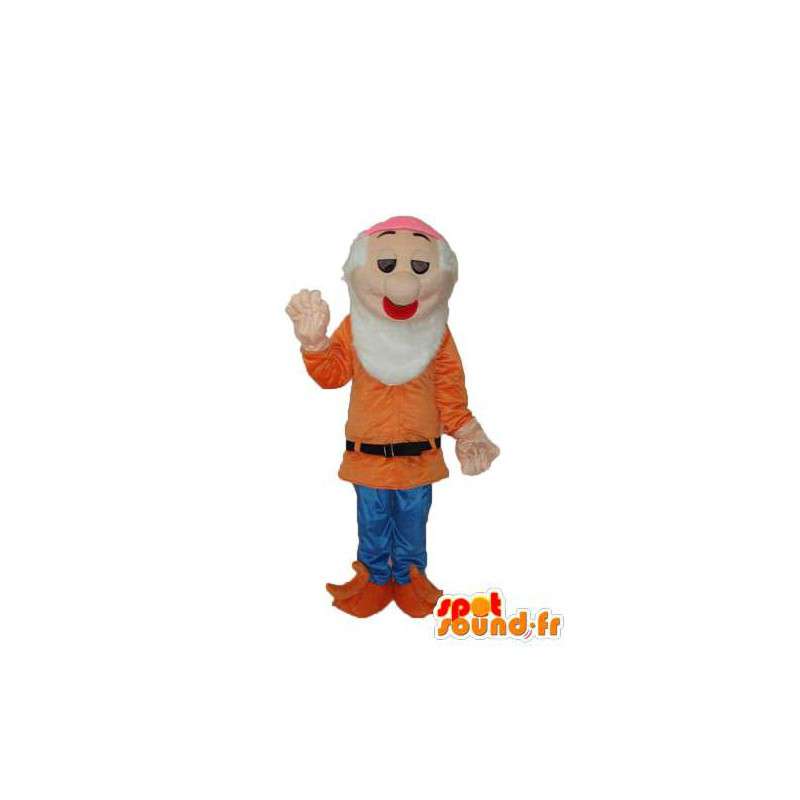 Disguise old man sweater orange - Old man disguise - MASFR003750 - Human mascots