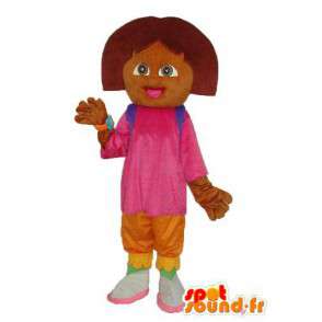 Mascotte fillette peluche marron – Déguisement fillette peluche - MASFR003755 - Mascottes Garçons et Filles