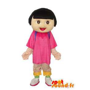 Girl mascotte pluche - beige kostuum meisje - MASFR003757 - Mascottes Boys and Girls