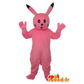 Mascot plush pink rabbit - Pink bunny costume - MASFR003759 - Rabbit mascot