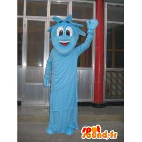 Maskotti vapaudenpatsas sininen - ilta puku New York - MASFR00293 - Mascottes d'objets