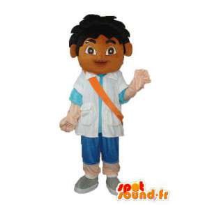 Mascot muchacho de la camiseta y chaleco azul - niño Disfraz - MASFR003769 - Chicas y chicos de mascotas