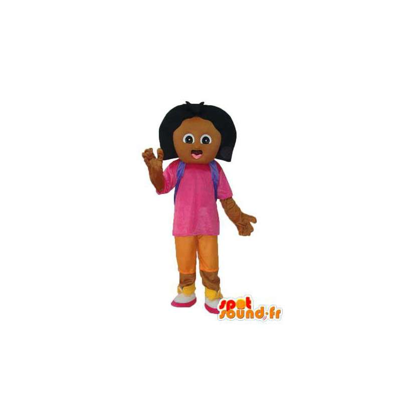 茶色の女の子のマスコット-キャラクターコスチューム-MASFR003770-男の子と女の子のマスコット