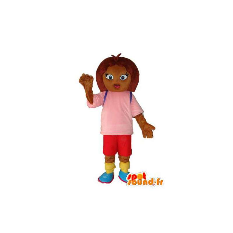 Mascot skolejente - Skole kostyme plysj brun - MASFR003772 - Maskoter gutter og jenter