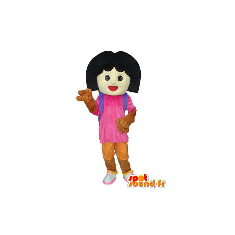 Mascotte small girl with backpack - Schoolgirl costume - MASFR003774 - Mascots boys and girls