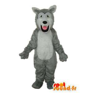 Mascotte de chien gris et blanc – déguisement de chien - MASFR003777 - Mascottes de chien