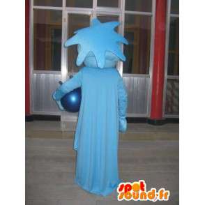 Mascot blue statue of liberty - Costume party New York - MASFR00293 - Mascots of objects