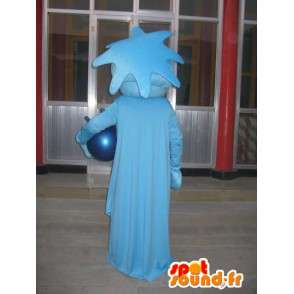 Mascot standbeeld van vrijheid blauw - avond Costume New York - MASFR00293 - mascottes objecten