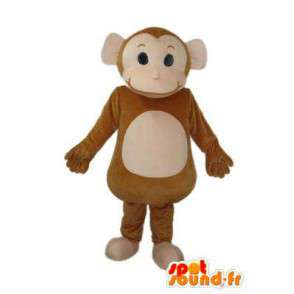 Mascot pouco marrom macaco - recheado terno de macaco - MASFR003785 - macaco Mascotes