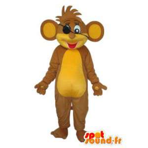 Amarelo mascote rato marrom - Rato terno de pelúcia - MASFR003787 - rato Mascot