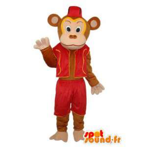 Monkey maskot röda kläder - apadräkt - Spotsound maskot