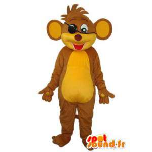 Mascotte de personnage de chat en peluche marron et jaune - MASFR003800 - Mascottes de chat