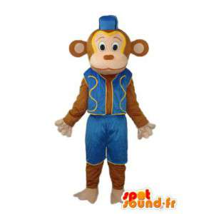 Monkey kostume i blåt tøj - Monkey maskot - Spotsound maskot