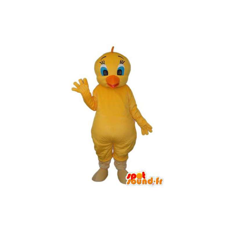 Gul kyckling för maskot, orange näbb - Kycklingdräkt -