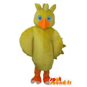 Gul kyllingedragt og orange ben - Spotsound maskot