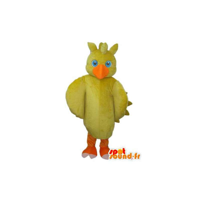 Amarillo traje de pollo y patas anaranjadas - MASFR003805 - Mascota de gallinas pollo gallo