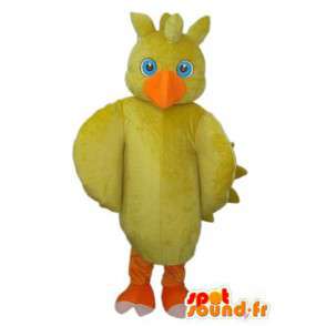 Amarillo traje de pollo y patas anaranjadas - MASFR003805 - Mascota de gallinas pollo gallo