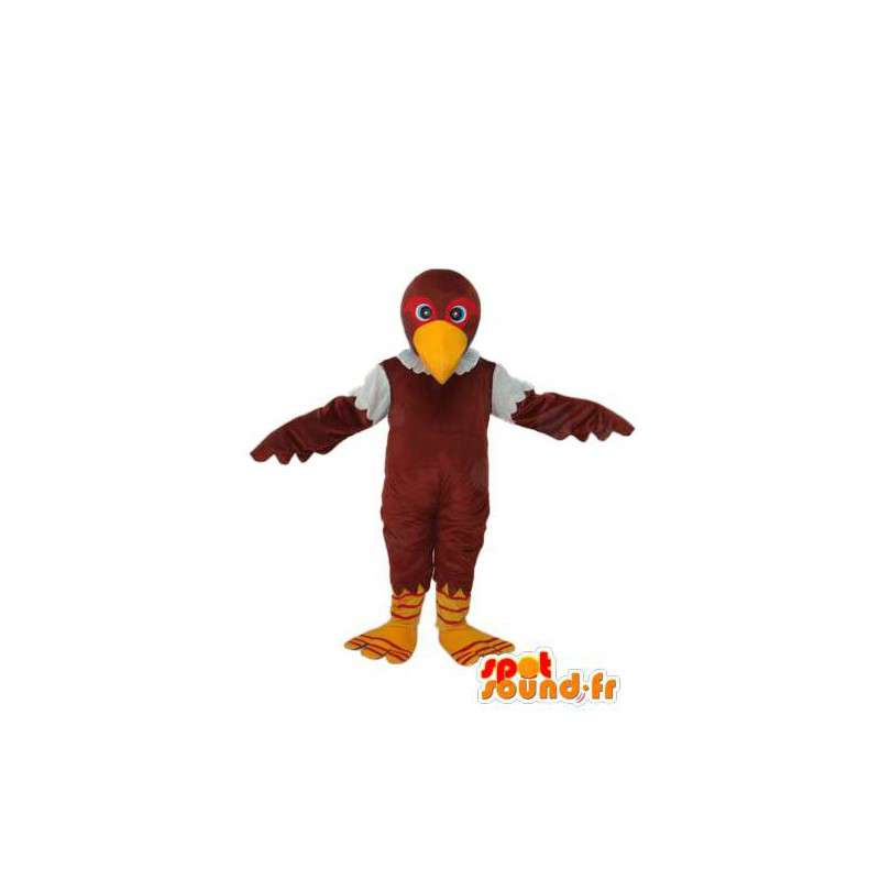 Mascotte de poussin marron bec jaune – Costume de poussin  - MASFR003811 - Mascotte de Poules - Coqs - Poulets