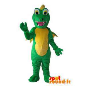 Mascotte de dragon vert et jaune – déguisement de dragon - MASFR003816 - Mascotte de dragon