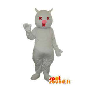Hvid gris maskot - Hvid gris kostume - Spotsound maskot