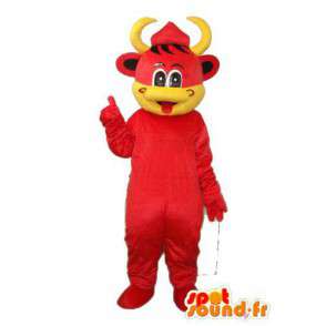 Czerwony i żółty cielę maskotka - czerwone cielę Costume - Maskotki krów - MASFR003840 - SpotSound.fr