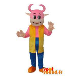 Pink kalv tyr kostume - Pink kalv kostume - Spotsound maskot