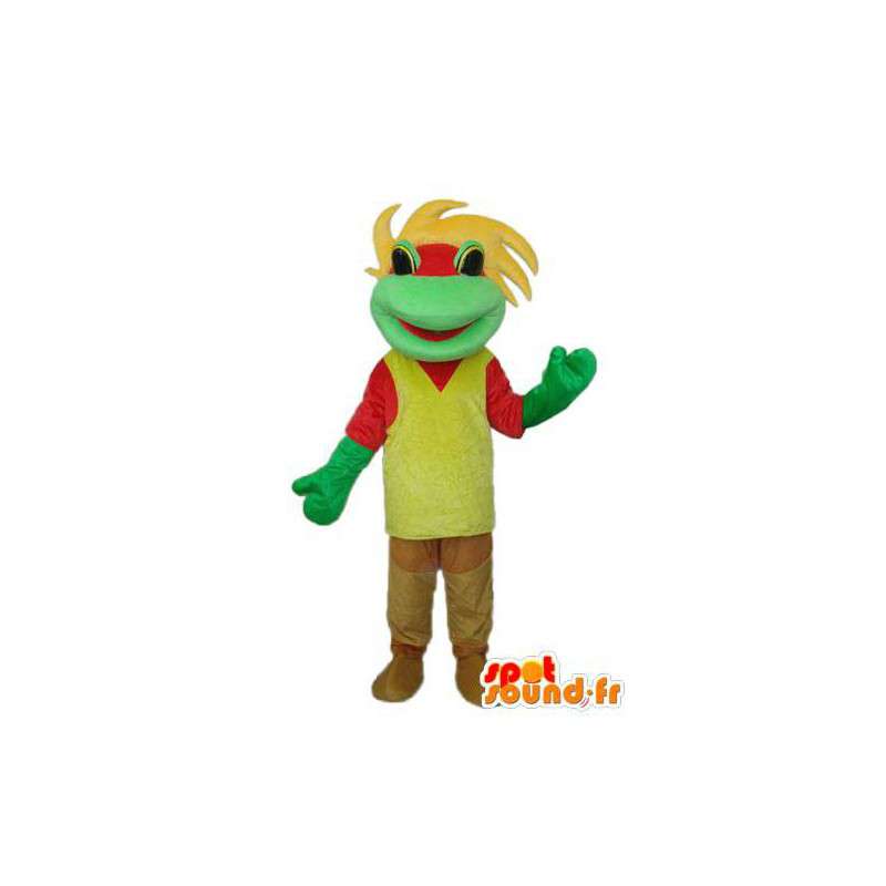 Connected frog mascot - Customizable - MASFR003845 - Mascots frog