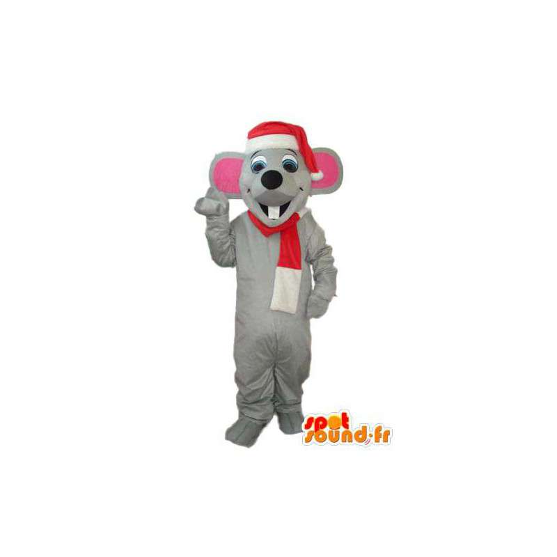 Costume de souris papa Noël — Déguisement de souris papa Noël - MASFR003850 - Mascotte de souris