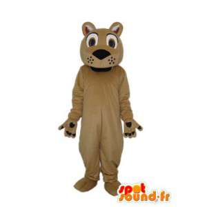 Costume representando um marrom felino - felino marrom mascote - MASFR003859 - Os animais da selva