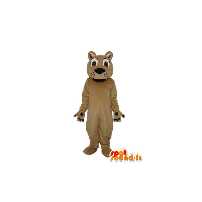 Costume representando um marrom felino - felino marrom mascote - MASFR003859 - Os animais da selva