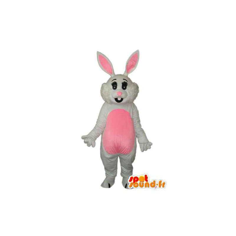 Pink and White Bunny Costume - Bunny Costume - Kanin maskot - MASFR003865 - SpotSound.fr