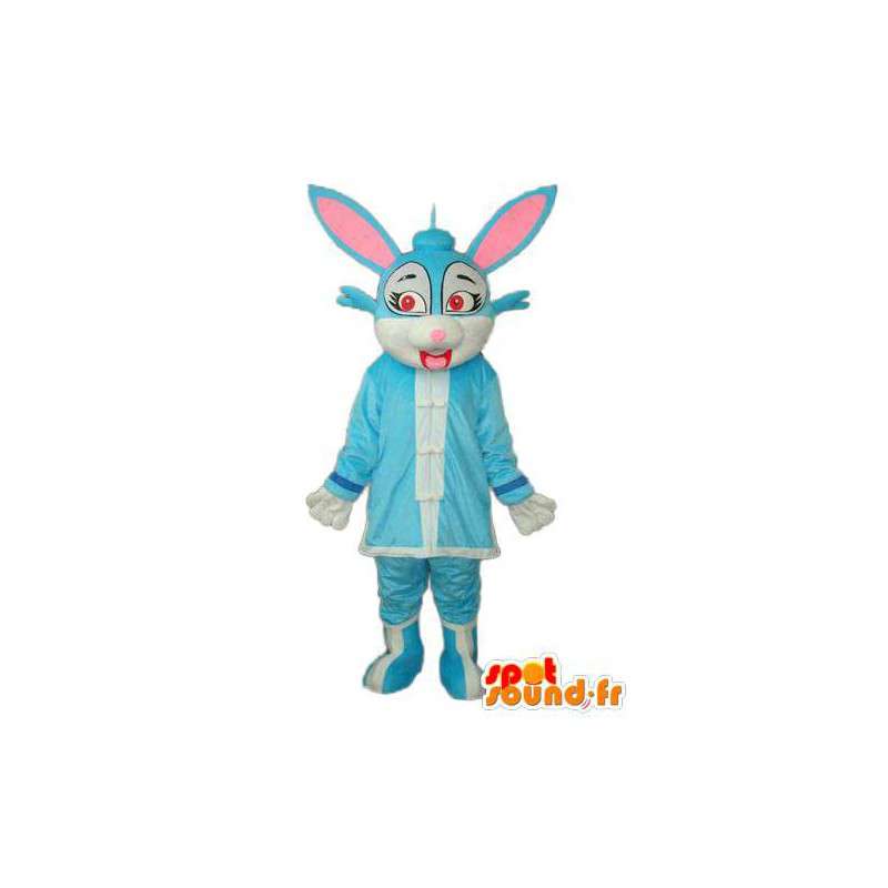Costume di coniglio con il trucco degli occhi - Coniglio costume - MASFR003872 - Mascotte coniglio